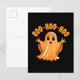 Cute Scary Halloween Ghost Holiday Postcard