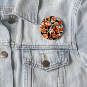 Cute & Scary Halloween Spooky vibes 6 Cm Round Badge