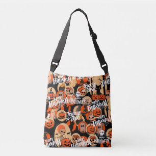  Cute & Scary Halloween Spooky vibes  Crossbody Bag