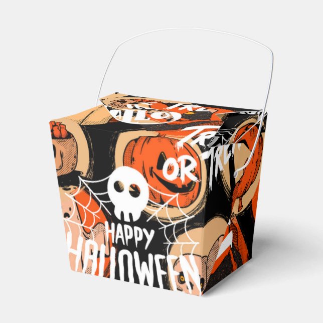  Cute & Scary Halloween Spooky vibes  Favour Box (Front Side)