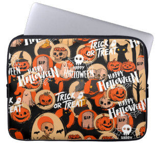 Cute & Scary Halloween Spooky vibes Laptop Sleeve