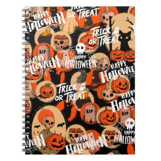 Cute & Scary Halloween Spooky vibes Notebook
