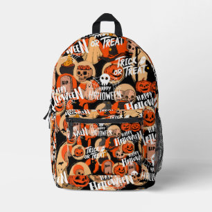 Cute & Scary Halloween Spooky vibes Printed Backpack