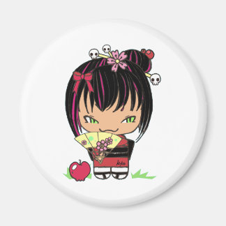 Cute Scary Miao - gothic kokeshi doll Magnet