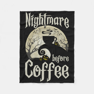 Cute Scary Night Before Coffee Halloween Fun Mug G Fleece Blanket