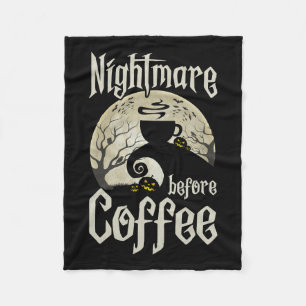 Cute Scary Night Before Coffee Halloween Fun Mug G Fleece Blanket