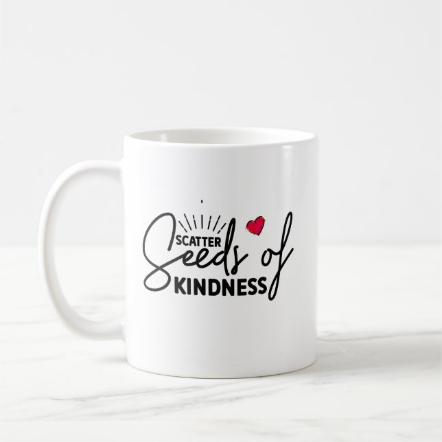 Cute Scatter Seeds of Kindness Coffee Mug (Left)