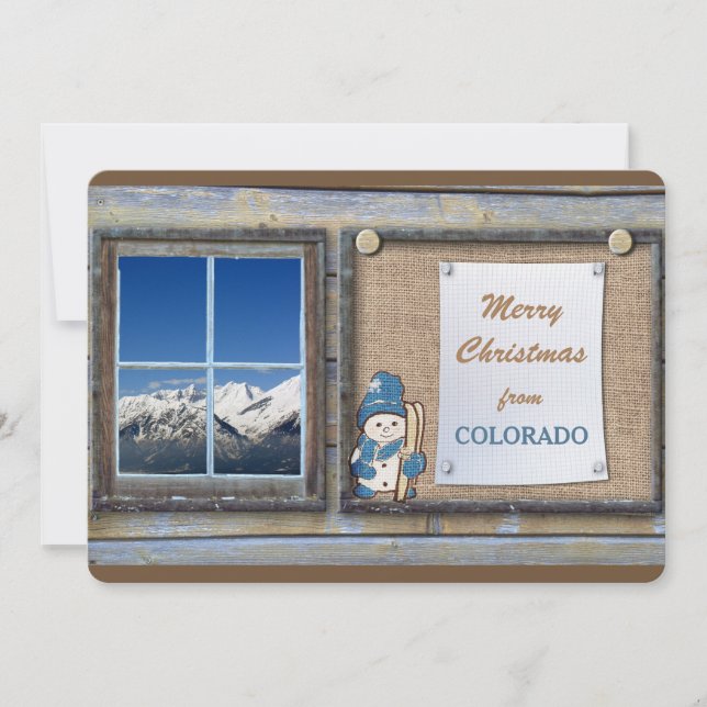 Cute Scenic Colorado Cabin Note Photo Template (Front)