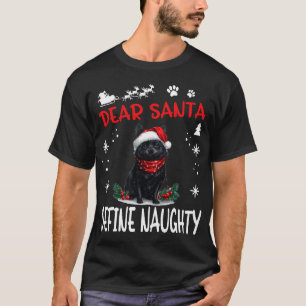 Cute Schipperke Dog Christmas Dear Santa Define T-Shirt