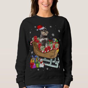 Cute Schnauzer Dog Christmas Santa Hat Xmas Puppy Sweatshirt