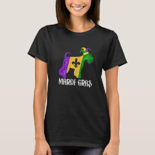 Cute Schnauzer Dog Lover Mardi Gras Party Jester M T-Shirt