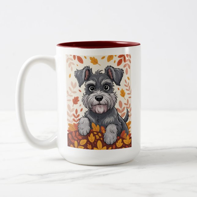 Cute Schnauzer Dog Lover Mug (Left)