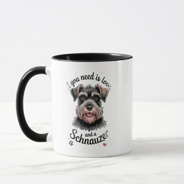 Cute Schnauzer Dog Lover Mug (Left)