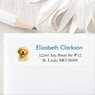 Cute Schnauzer Dog pets Wonder watercolor Return Address Label