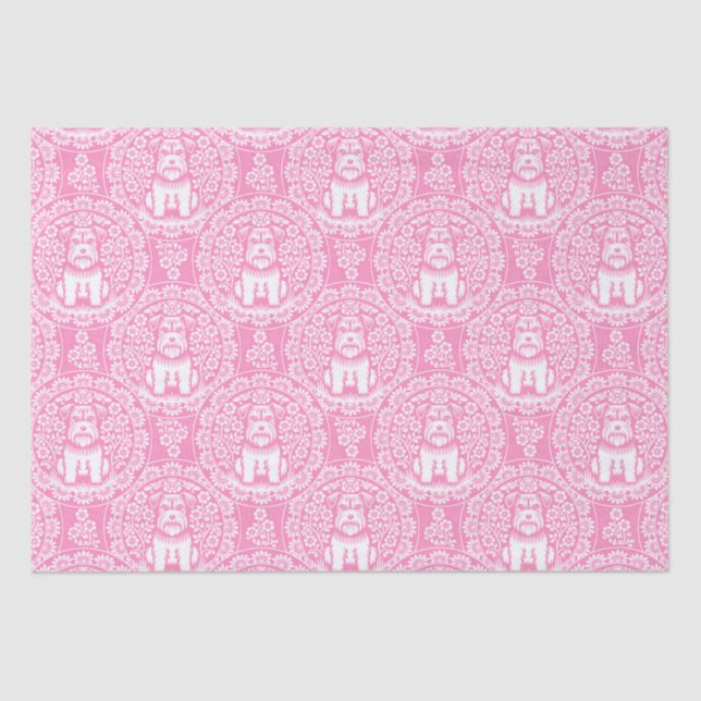 Cute Schnauzer or other Terrier Custom Colour Tissue Paper (Front)