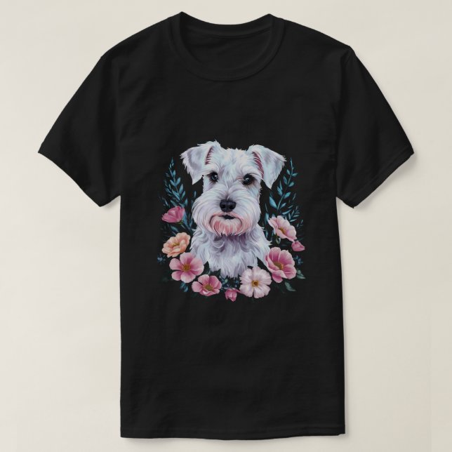 Cute Schnauzer T-Shirt (Design Front)