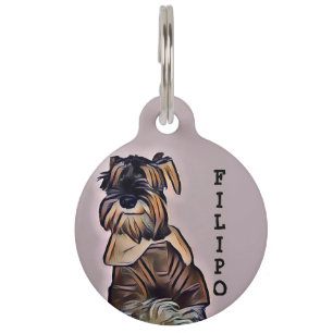 Cute schnauzer tag