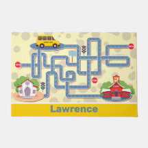 Cute School Bus Cartoon Maze Kids