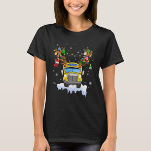 Cute School Bus Driver Christmas Reindeer Ornament T-Shirt