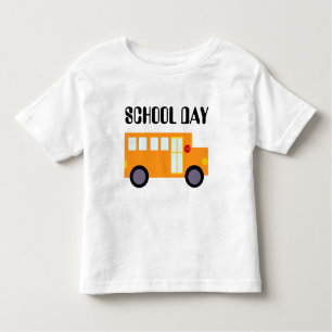 Cute School Bus School Day Kid Long Sleeve Toddler T-Shirt