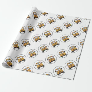 Cute School Bus Wrapping Paper