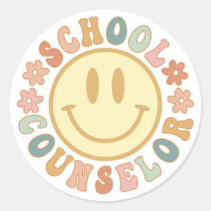 Cute School Counselor, Gift For School Counselor Classic Round Sticker