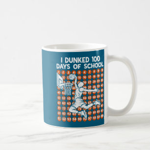 Cute School Day 100 Days I Basketball Dunked 100th Coffee Mug