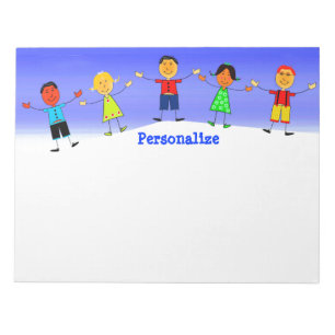 Cute School Kids Teacher Personalised Notepad