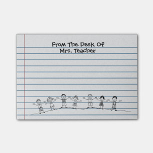 Cute School Kids Teacher Post-its Post-it Notes