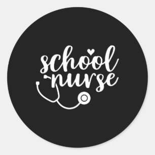 Cute School Nurse Appreciation  Classic Round Sticker