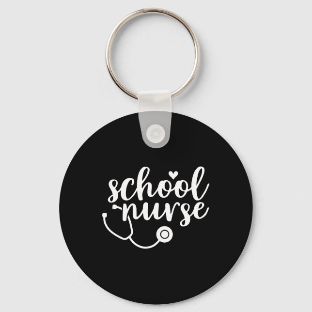 Cute School Nurse Appreciation  Key Ring (Front)