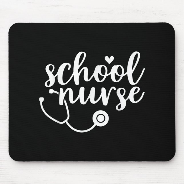 Cute School Nurse Appreciation Mouse Pad (Front)