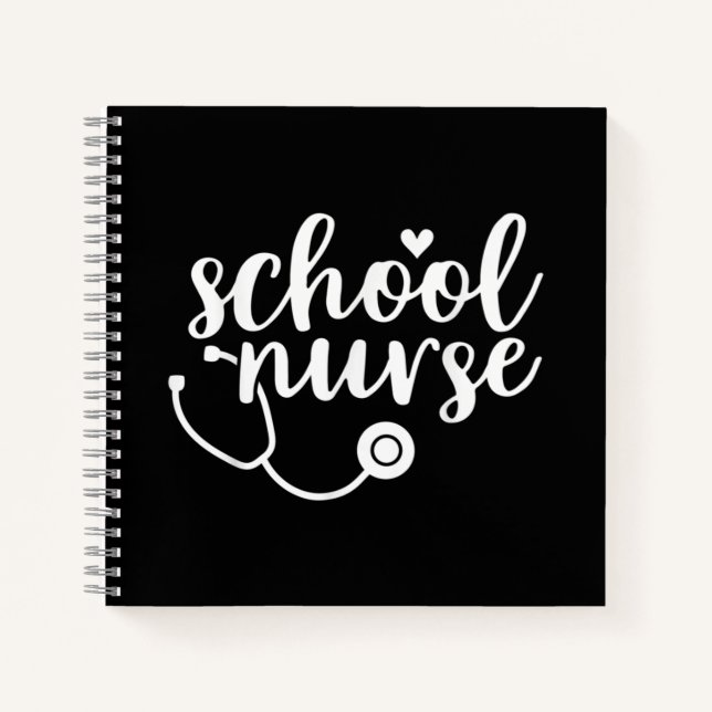 Cute School Nurse Appreciation Notebook (Front)
