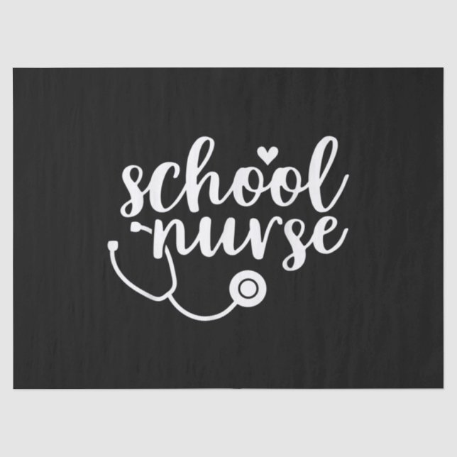Cute School Nurse Appreciation Tissue Paper (Front)