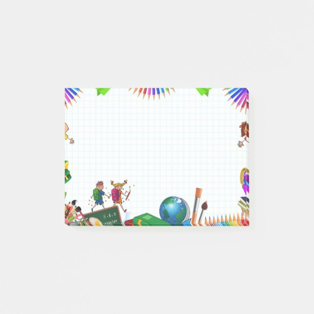 Cute School Personalised Post-it notes (Front)