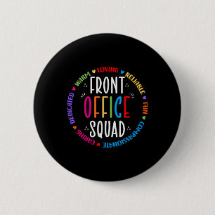 Cute School Secretary Admin Appreciation Front Off 6 Cm Round Badge