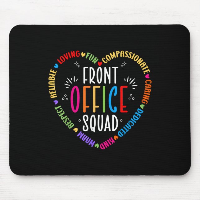 Cute School Secretary Admin Appreciation Front Off Mouse Pad (Front)