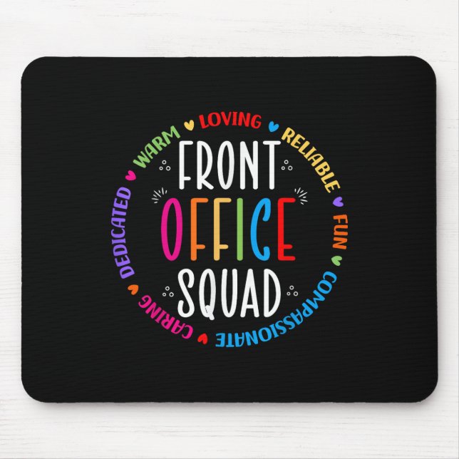 Cute School Secretary Admin Appreciation Front Off Mouse Pad (Front)