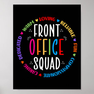 Cute School Secretary Admin Appreciation Front Off Poster