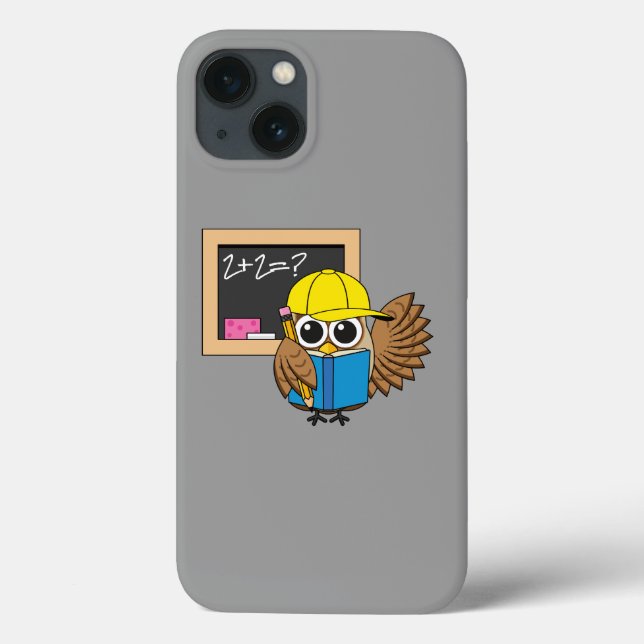 Cute School Student Owl Cartoon Case-Mate iPhone Case (Back)