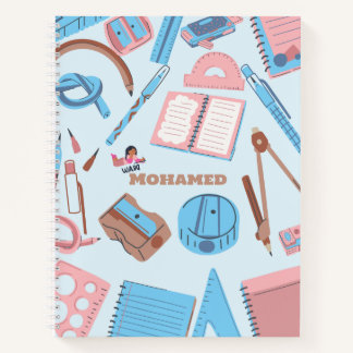 Cute School Supplies Personalised Notebook
