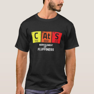 Cute Science Chemistry Nerd Cat Element Christmas T-Shirt