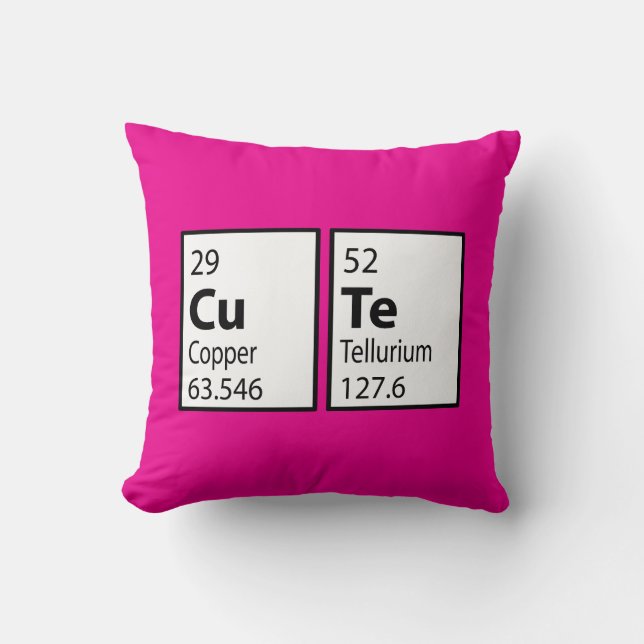 Cute Science Nerd Cushion (Front)