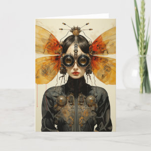 Cute Scifi Bug Lady All Occasions Card