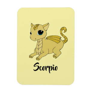 Cute Scorpio Dragon design zodiac magnet