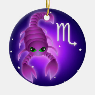 Cute Scorpio Zodiac Ceramic Ornament