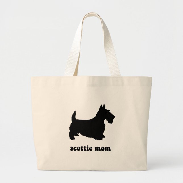 Cute Scottie Large Tote Bag (Front)