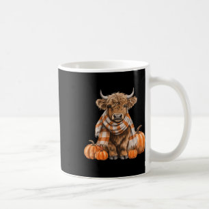 Cute Scottish Cow Cosy Autumn Pumpkin Western Fall Coffee Mug
