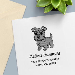 Cute Scottish Terrier Dog Address Self-inking Stamp