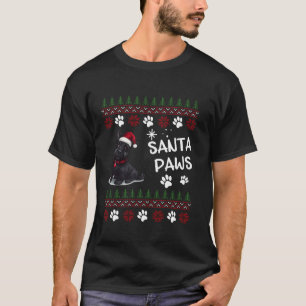 Cute Scottish Terrier Dog Ugly Christmas Santa Paw T-Shirt